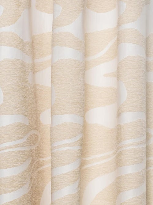 Cortina con ojales de jacquard chenille con efecto de ondas abstractas - Kiabi
