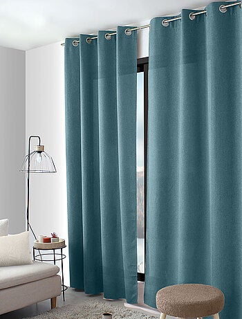 Cortina con ojales de terciopelo chenilla