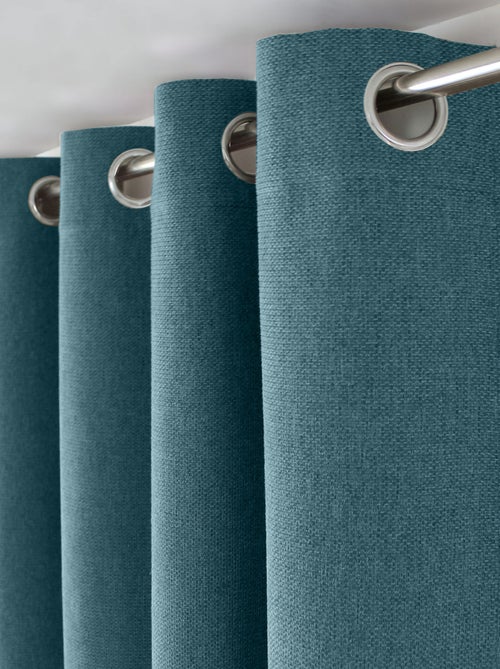 Cortina con ojales de terciopelo chenilla - Kiabi