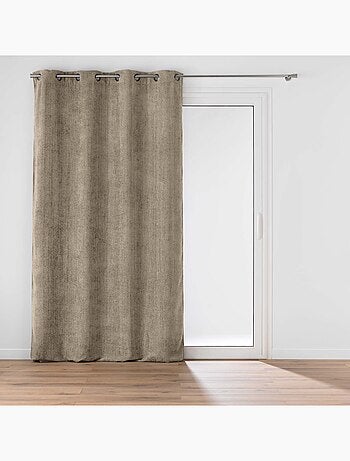 Cortina con ojales de terciopelo chenilla