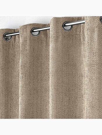 Cortina con ojales de terciopelo chenilla