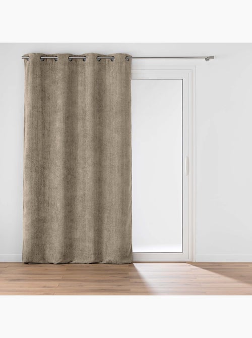 Cortina con ojales de terciopelo chenilla - Kiabi