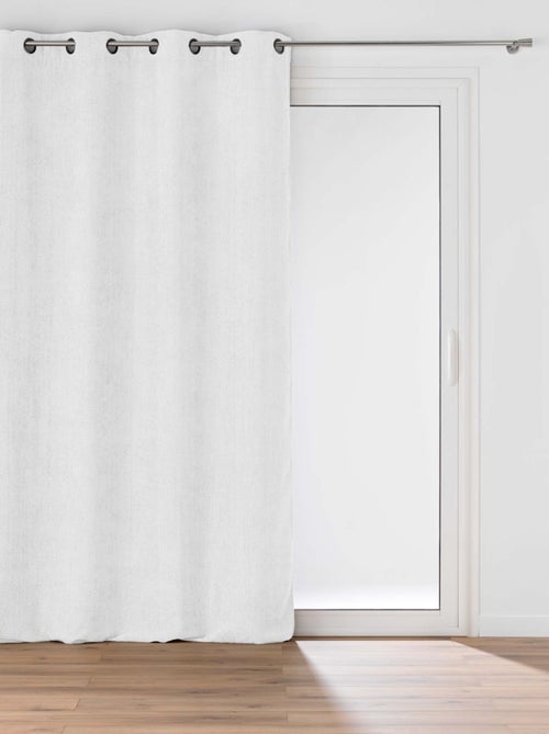 Cortina con ojales de terciopelo chenilla - Kiabi