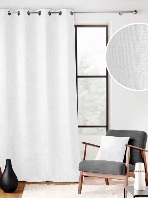 Cortina con ojales de terciopelo chenilla - Kiabi