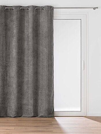 Cortina con ojales de terciopelo chenilla