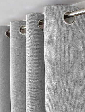 Cortina con ojales de terciopelo chenilla