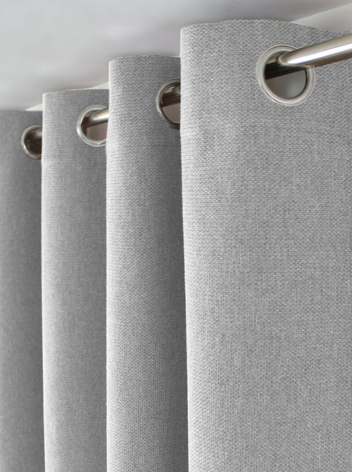 Cortina con ojales de terciopelo chenilla - Kiabi