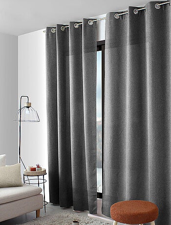 Cortina con ojales de terciopelo chenilla