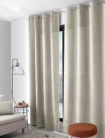 Cortina con ojales de terciopelo chenilla