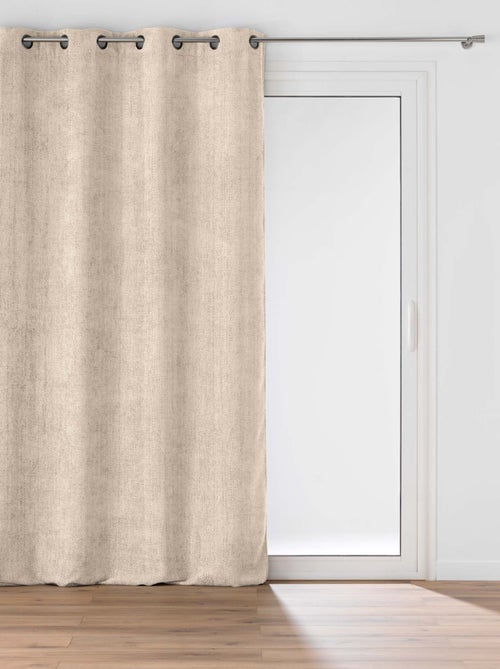 Cortina con ojales de terciopelo chenilla - Kiabi