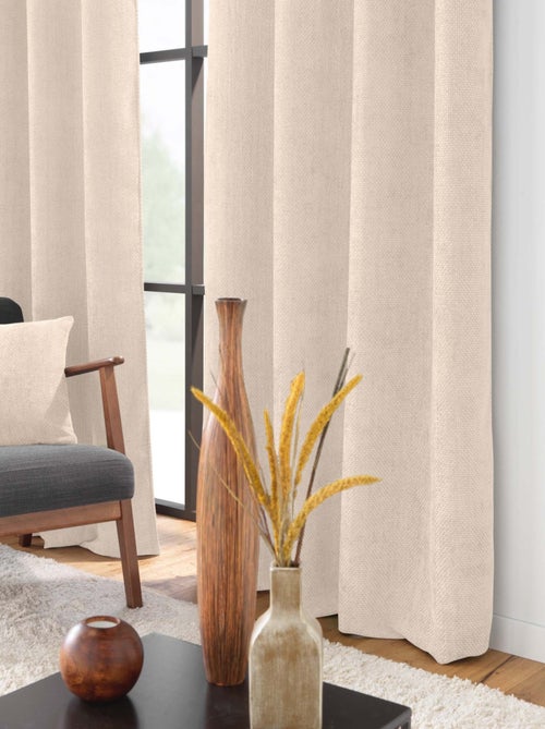 Cortina con ojales de terciopelo chenilla - Kiabi