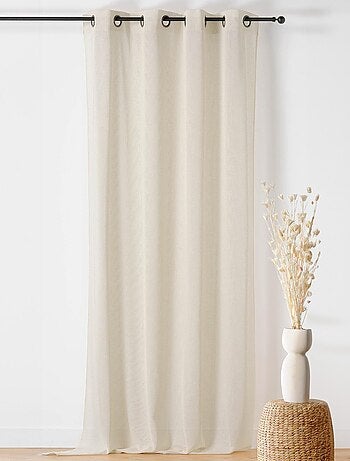 Cortina con Ojales Efecto Tejido