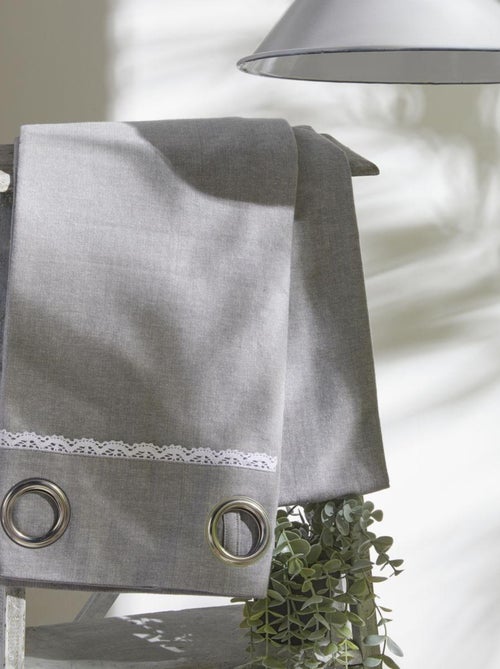 Cortina con ojales estilo romántico - Kiabi