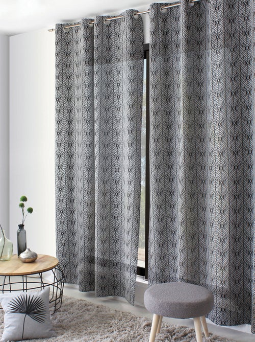 Cortina con ojales hoja de palma - Kiabi