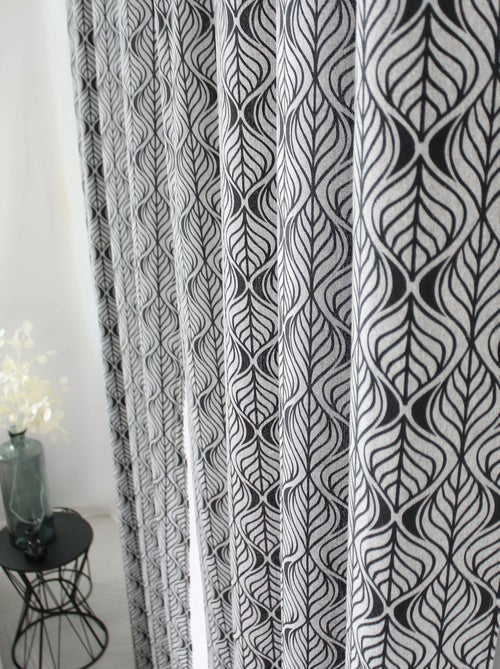 Cortina con ojales hoja de palma - Kiabi