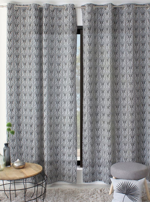 Cortina con ojales hoja de palma - Kiabi