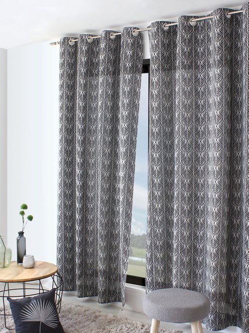 Cortina con ojales hoja de palma - Kiabi