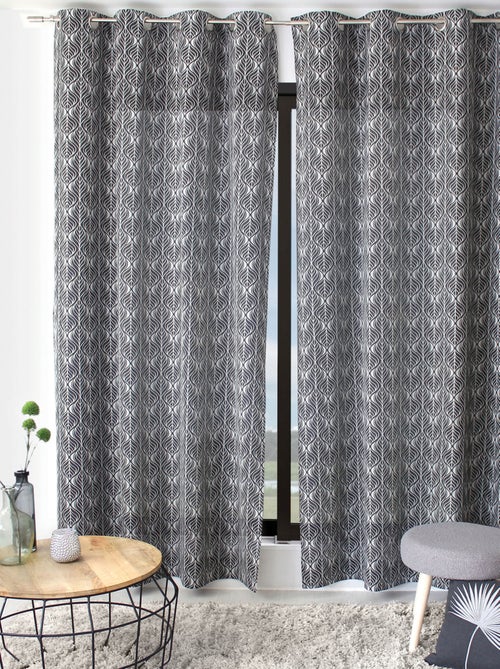 Cortina con ojales hoja de palma - Kiabi