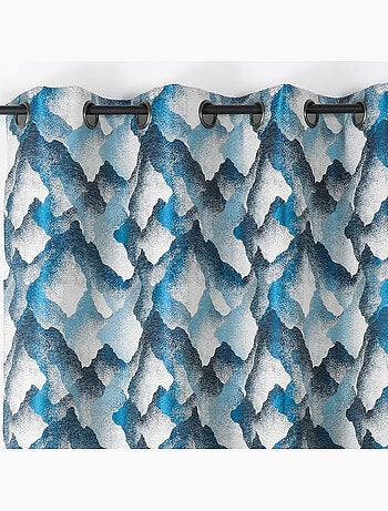 Cortina con ojales jacquard con motivo mineral
