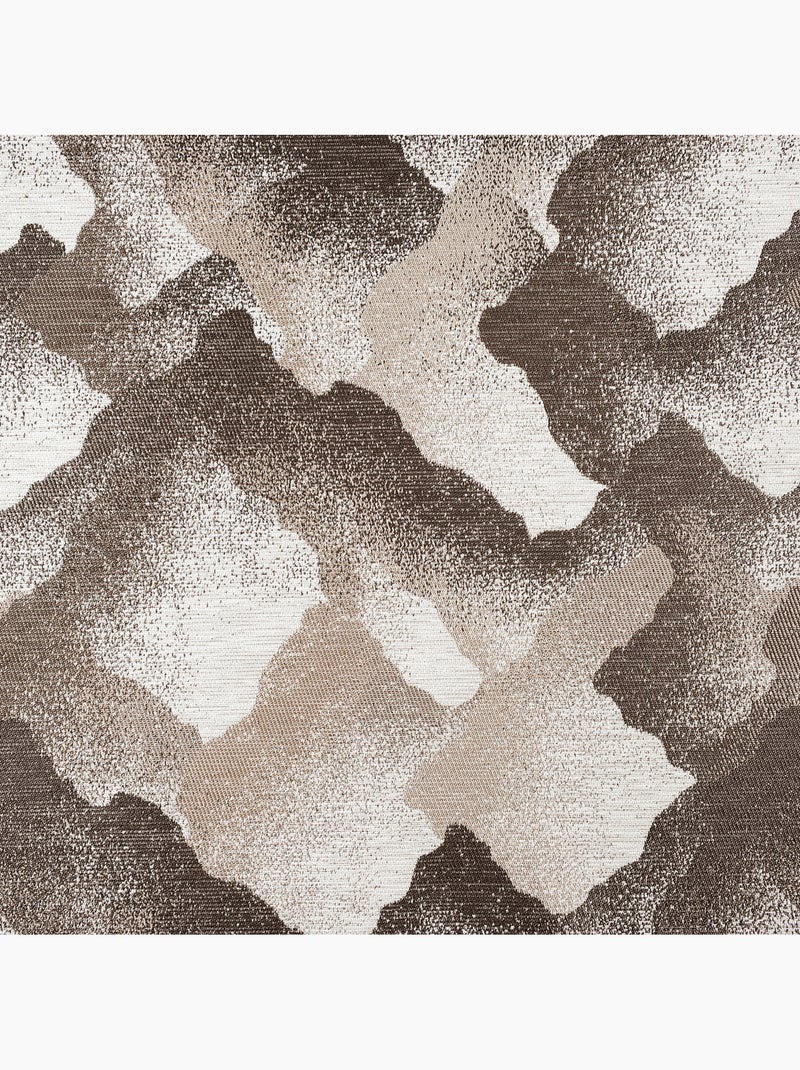 Cortina con ojales jacquard con motivo mineral Beige - Kiabi
