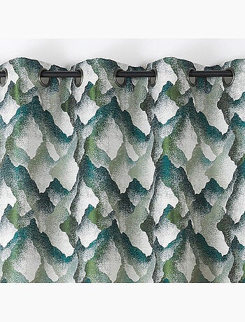 Cortina con ojales jacquard con motivo mineral