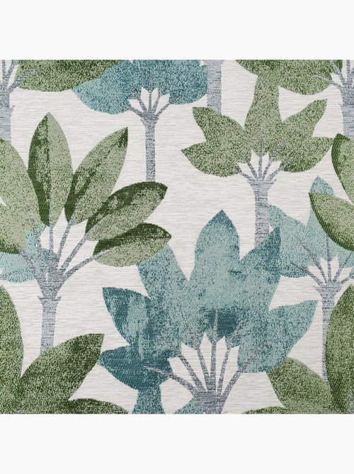 Cortina con ojales jacquard con motivo vegetal - Kiabi