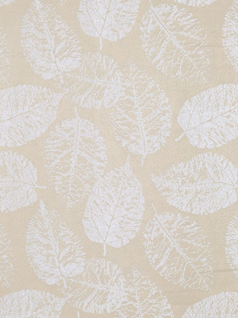 Cortina con Ojales Motivo de Hojas con Relieve Blanco - Kiabi