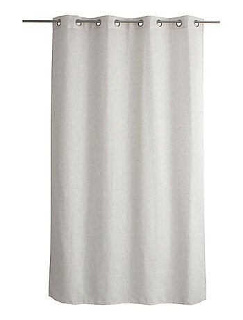 Cortina con ojales natural efecto lino