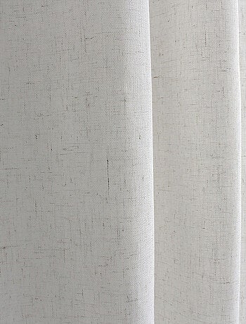 Cortina con ojales natural efecto lino