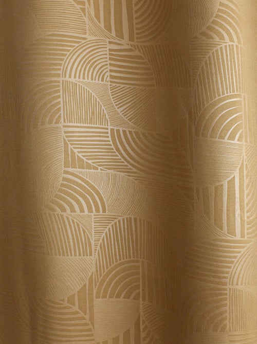 Cortina con ojales opaca estampada geométrica - Kiabi