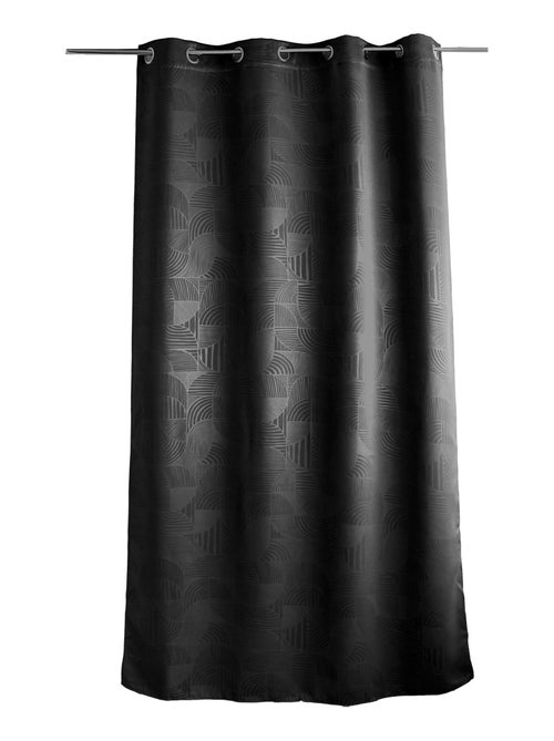 Cortina con ojales opaca estampada geométrica - Kiabi