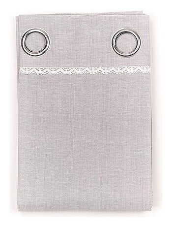 Cortina con ojales romántica con encaje