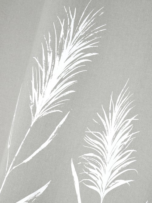 Cortina con ojales tamizadora con motivo de pampa - Kiabi