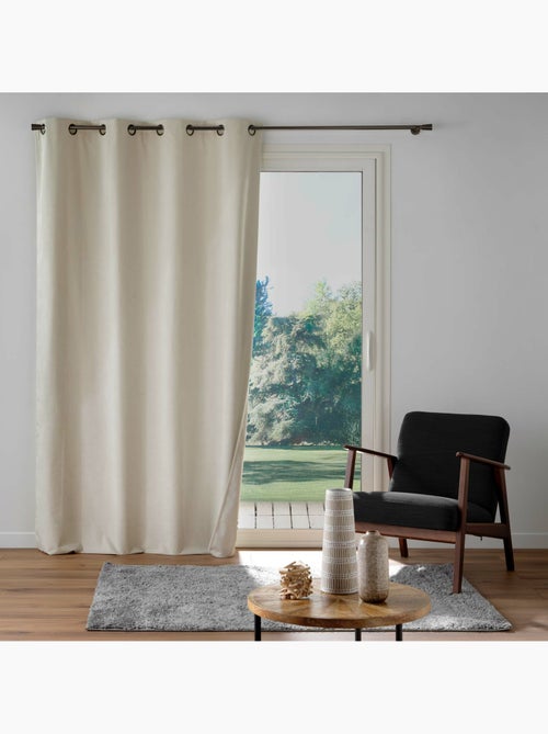 Cortina con ojales – terciopelo texturizado – 100 % opaca - léonie - Kiabi Cortina con ojales – terciopelo texturizado – 100 % opaca - léonie - Kiabi
