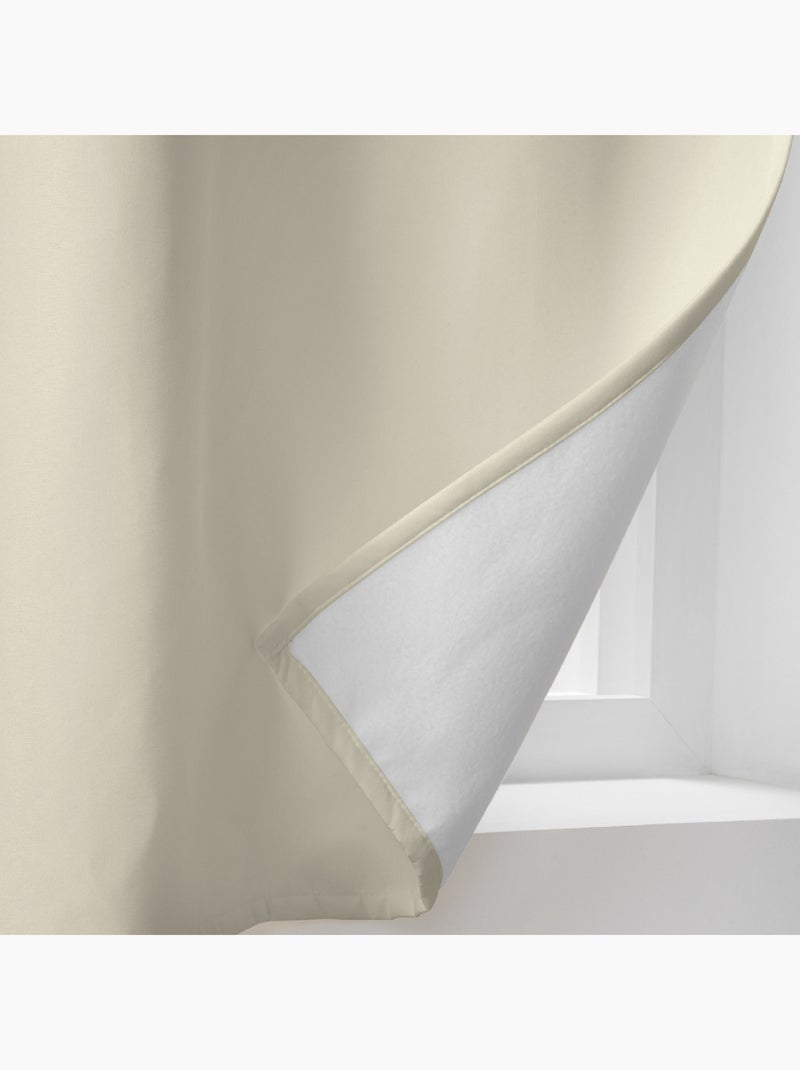 Cortina con Ojetes Aislante Beige claro - Kiabi
