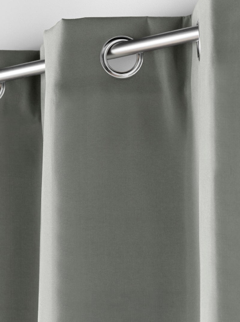 Cortina con Ojetes Aislante Gris - Kiabi