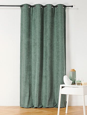 Cortina con Ojetes Aislante y Repelente al Agua Efecto Terciopelo