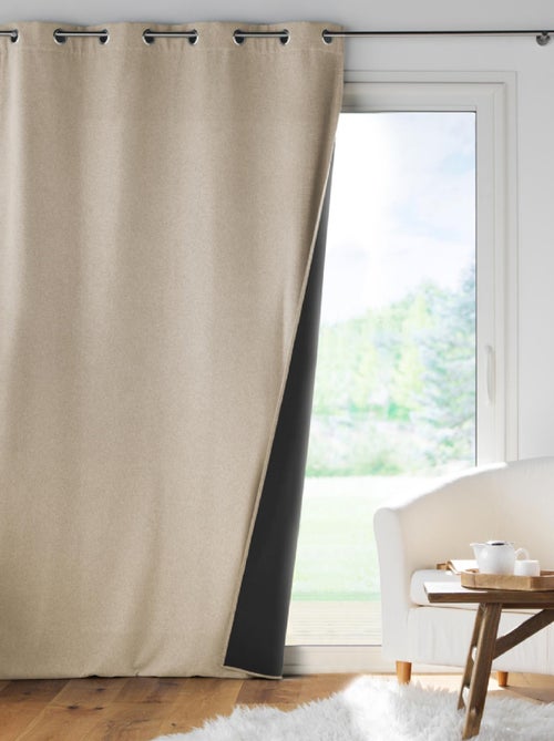 Cortina con Ojetes Jupiter Aislante de Lino - Kiabi