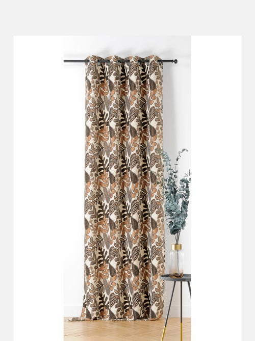 Cortina con Ojetes Motivo Vegetal Vintage - Kiabi