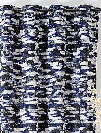 Cortina con Ojetes Paisaje Abstracto