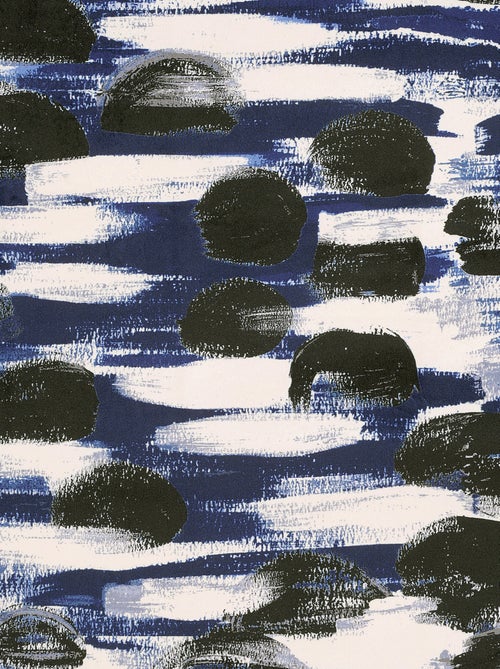 Cortina con Ojetes Paisaje Abstracto - Kiabi