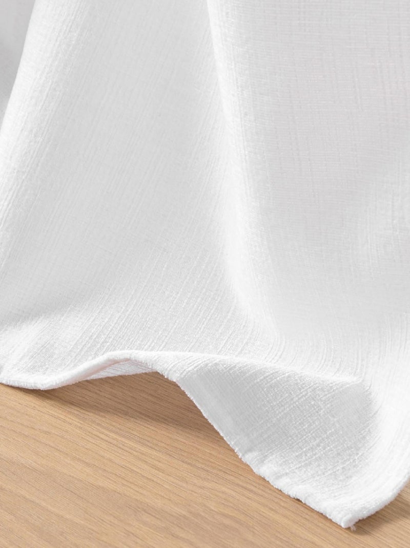 Cortina con Ojetes Verra Terciopelo Relieve Blanco - Kiabi