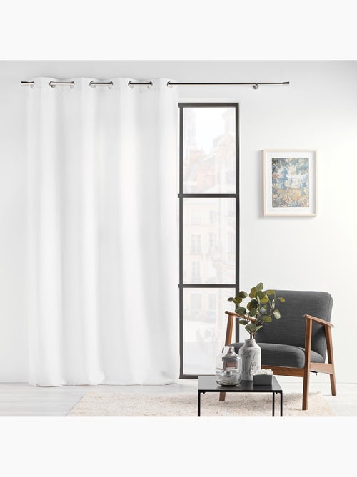 Cortina con Ojetes Verra Terciopelo Relieve - Kiabi