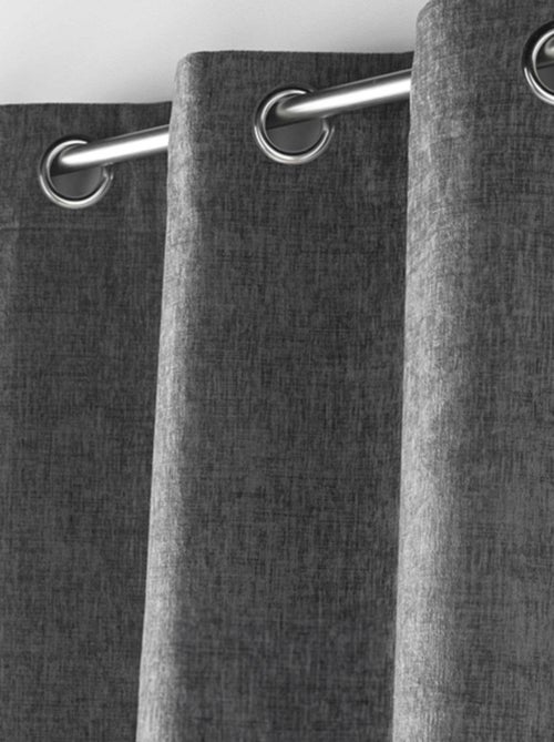 Cortina con Ojetes Verra Terciopelo Relieve - Kiabi