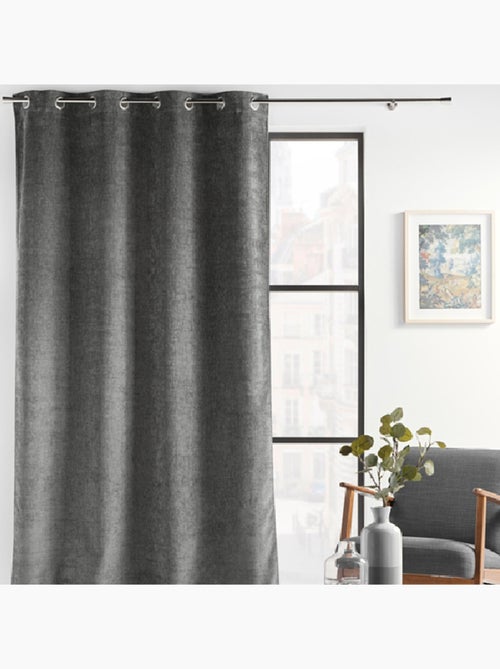 Cortina con Ojetes Verra Terciopelo Relieve - Kiabi