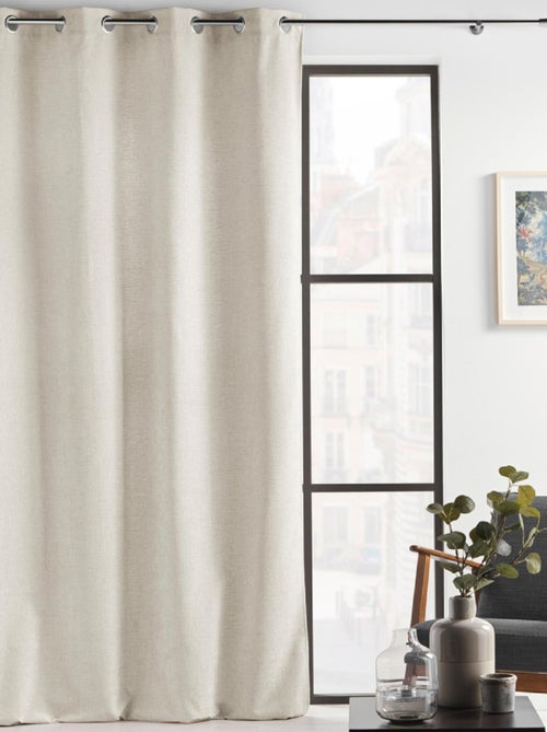 Cortina con Ojetes Verra Terciopelo Relieve - Kiabi