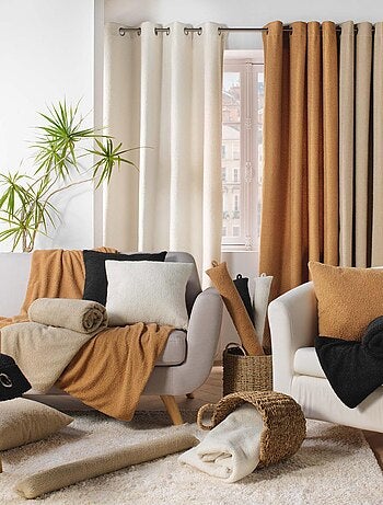 Cortina con Ojetes Wooly Bouclette Unida
