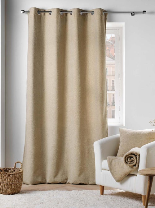 Cortina con Ojetes Wooly Bouclette Unida - Kiabi