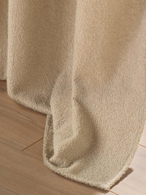 Cortina con Ojetes Wooly Bouclette Unida - Kiabi