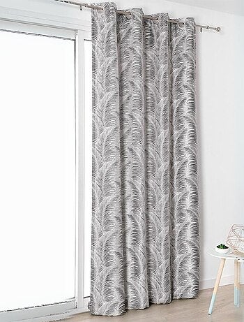 Cortina con ollaos motivos palmas